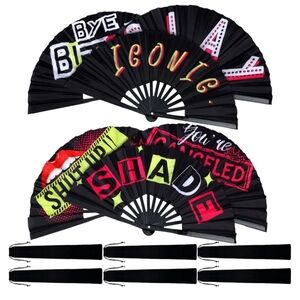 Large Clack Hand Fan